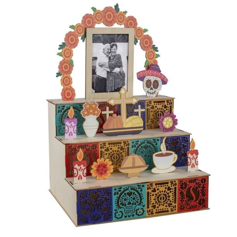 Dia de los Muertos Ofrenda Altar Unisex OS Multicolor Excellent Wood